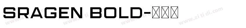 sragen bold字体转换